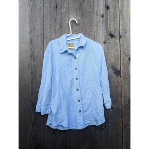 Pulp Brand Lyocell Size M Periwinkle Button Up